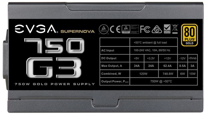 Burim energjie EVGA SuperNova 750 G3