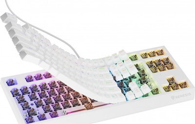 Tastierë Genesis Thor 230 TKL Outemu Brown, e bardhë