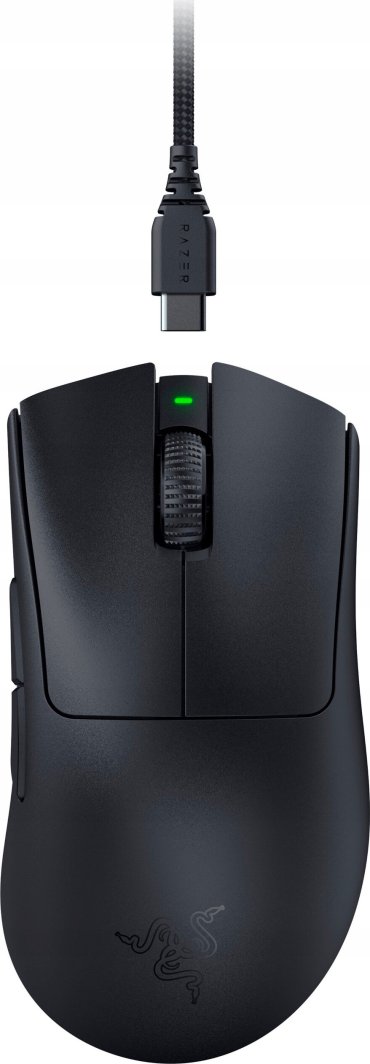 Razer DeathAdder V3 Pro Mouse + HyperPolling Dongle (RZ01-04630300-R3WL), црно
