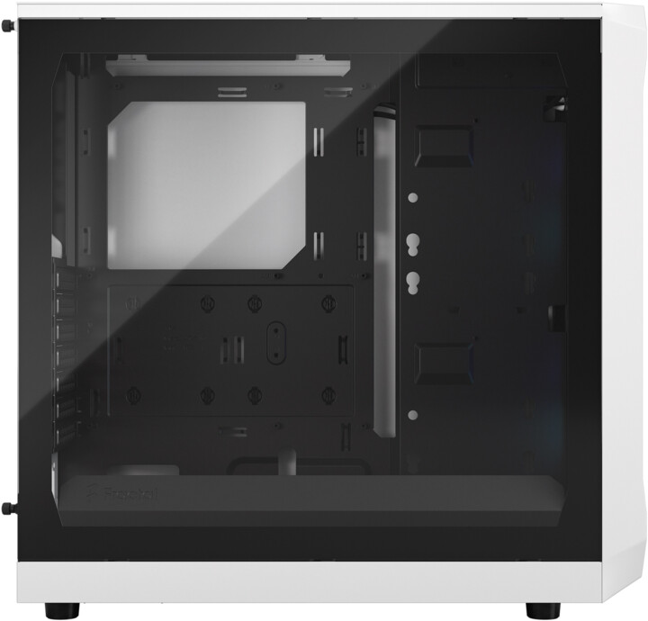 Kasë kompjuteri Fractal Design Focus 2 RGB White TG Clear Tint