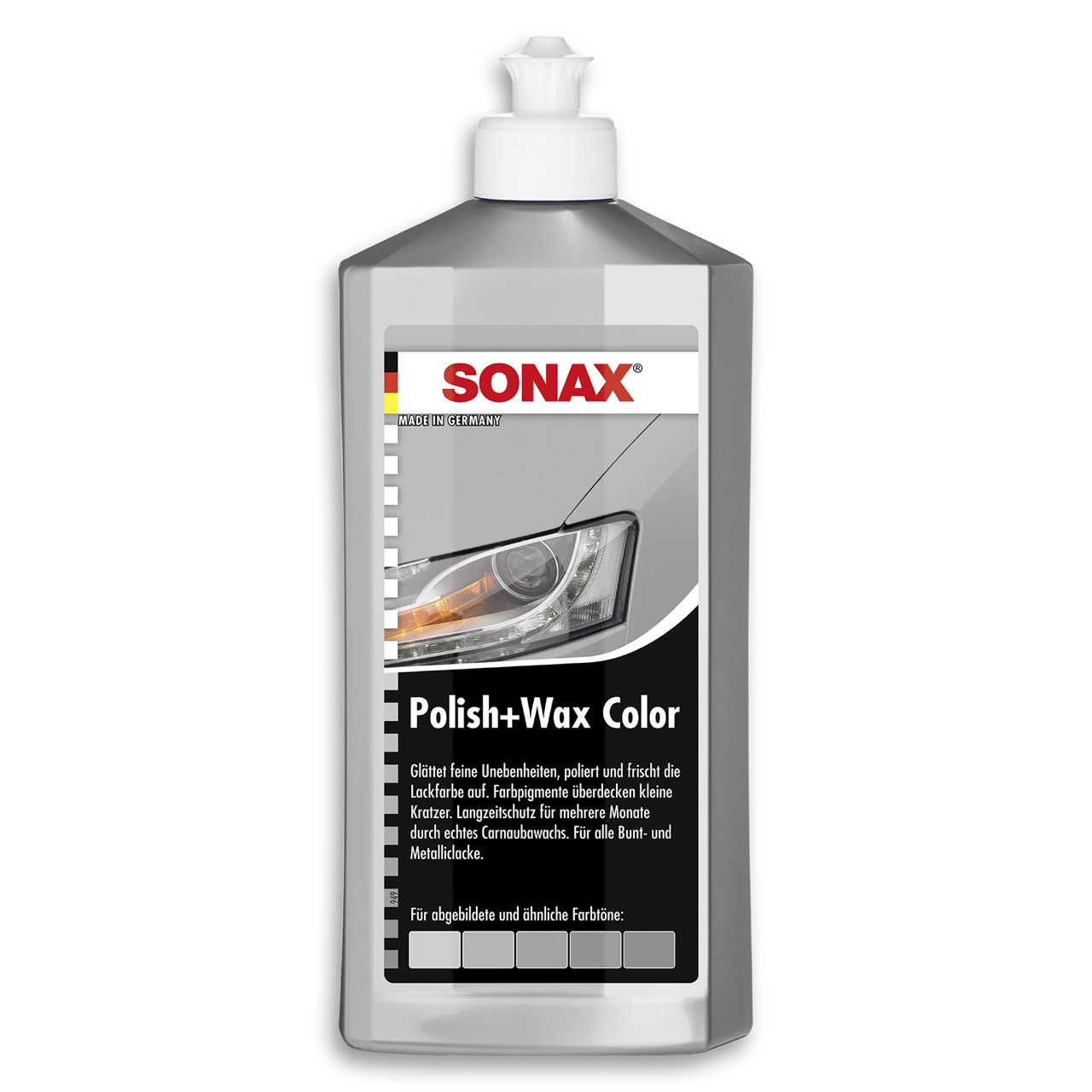 Polirues dhe wax me ngjyrë Sonax Nano Pro, 250 ml, hirtë