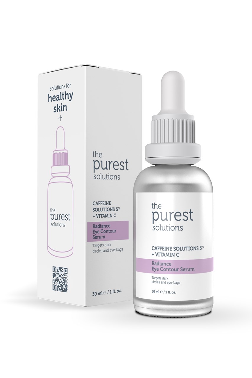 Serum për rreth syve The Purest Solutions 5% Caffeine Solutions + Vitaminë C, 30 ml