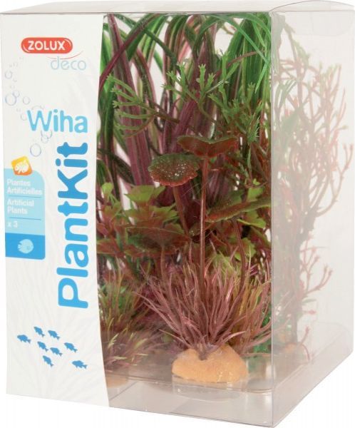 Set bimë dekoruese për akuarium Zolux PlantKit Wiha, 3 copë, shumëngjyrëshe