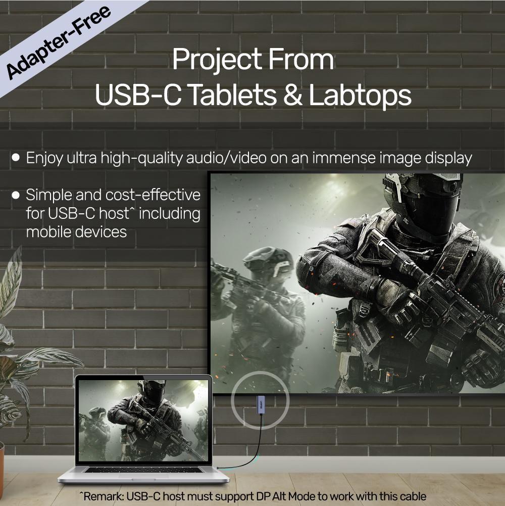 Përshtatës USB Unitek USB - DisplayPort, 2m, i zi