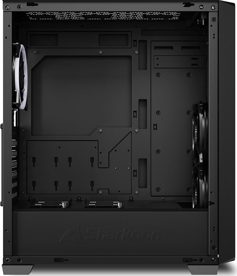 Куќиште за компјутер Sharkoon VS8 RGB, Црна, Midi Tower