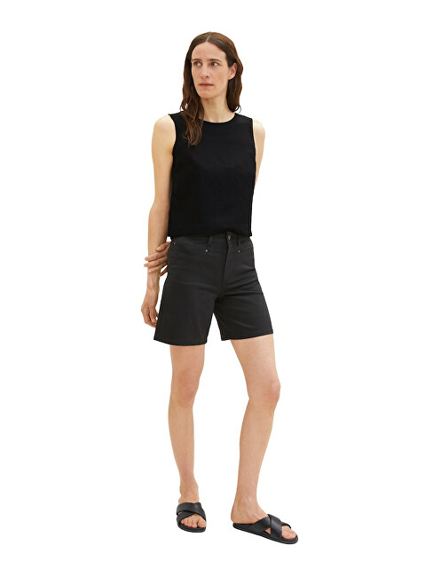 Pantallona të shkurtë Tom Tailor Loose Fit, të zi