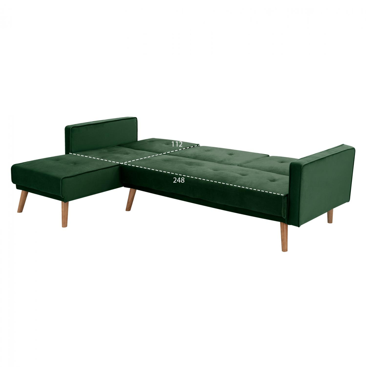 Divan-Shtrat këndor Talia HM3153.03, gjelbër