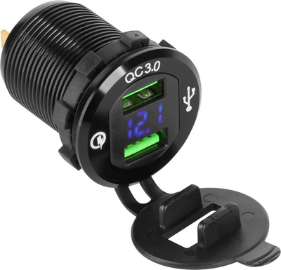 Karikues për veturë PeiYing, 2 x USB - A 3A, i zi