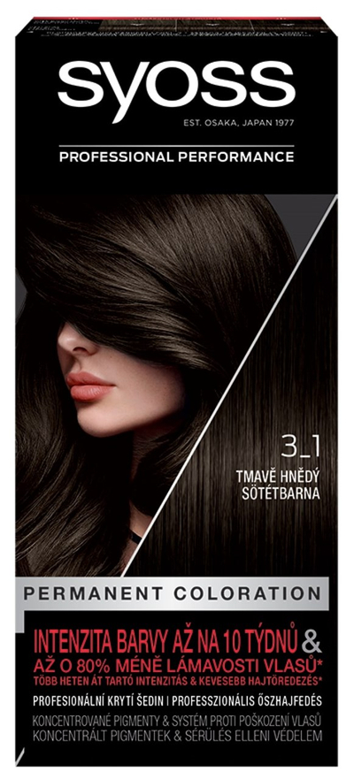 Ngjyrë për flokë Syoss, 3-1 Dark Brown, 50 ml