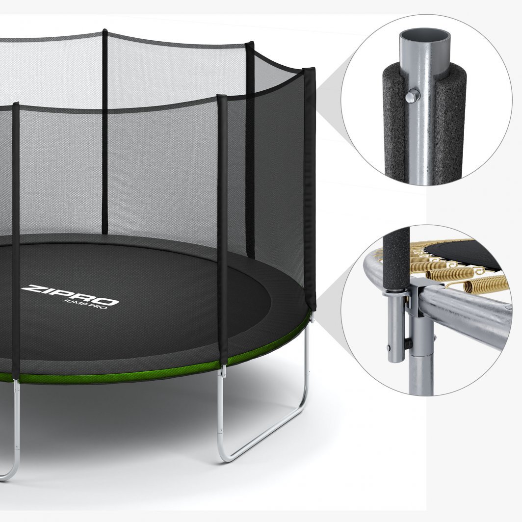 Trampolinë kopshti me rrjetë të jashtme Zipro 12FT (374cm) + çantë këpucësh FALAS!