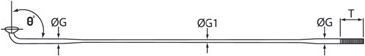 CnSpoke DB454 Велосипедска Жица, 272 mm, Црна
