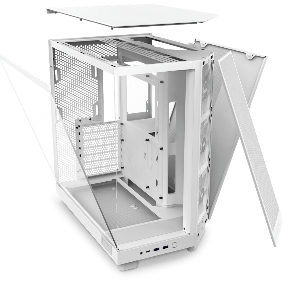 NZXT H6 Flow RGB (CC-H61FW-R1) - Kasë kompjuteri - e bardhë