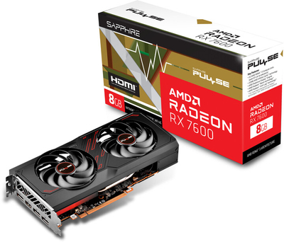 Kartelë grafike Sapphire PULSE Radeon RX 7600 GAMING 8GB, 8GB GDDR6