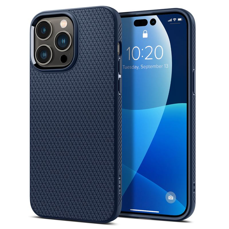 Mbështjellëse për iPhone 14 Pro Spigen Liquid Air, e kaltër