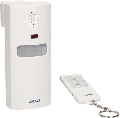 Alarm sigurie Orno, me sirenë dhe telekomandë, 30m, 100dB, i bardhë
