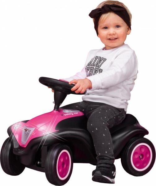Lodër makinë Big Ride Pusher Big Bobby, LED, rozë