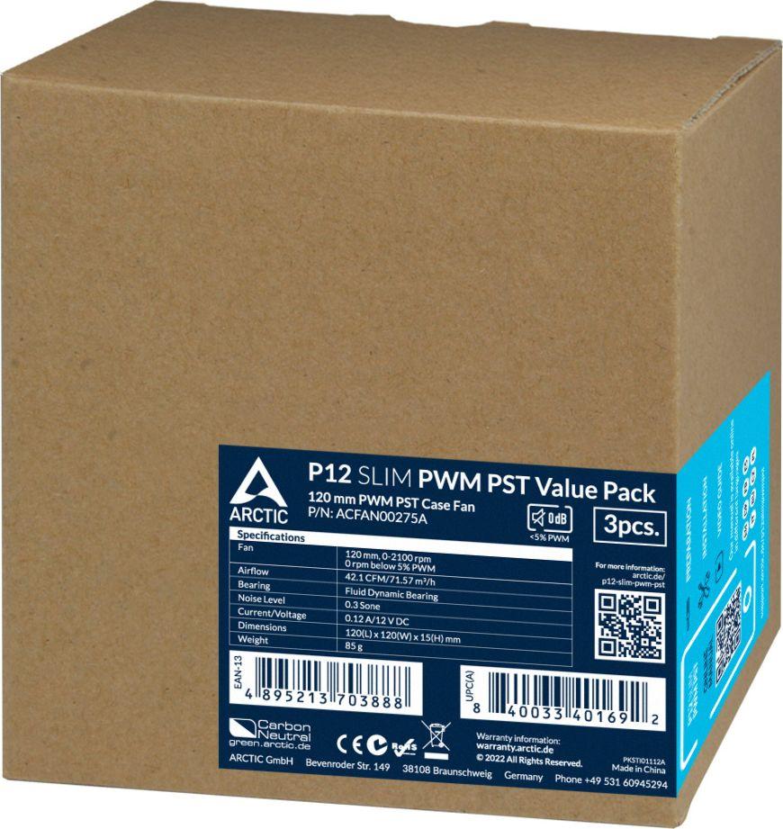 Set ftohësish Arctic P12 Slim, 3 copë, të zinj