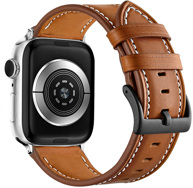 Rrip lëkure për orë të mençur 4wrist Apple Watch 42/44/45/49mm, i kaftë