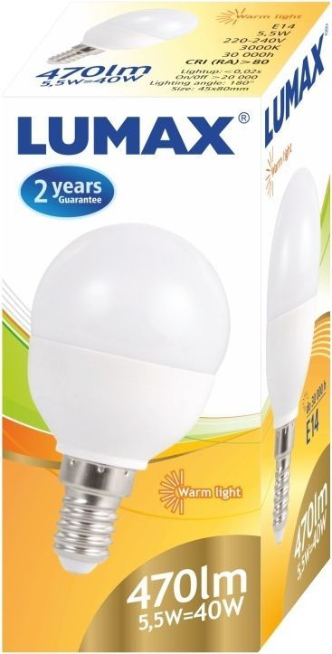 Poç elektrik BestService SMD Lumax (LL097), LED, 5.5W, P45, E14, 470lm, i bardhë