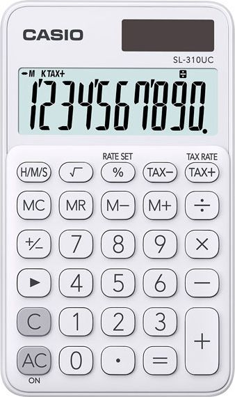 Casio SL-310UC Џебен Калкулатор, Бел