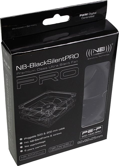 Ладилник Noiseblocker BlackSilent Pro PE-P, 92 мм