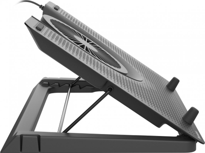 Stendë për ftohje Genesis Oxid 550 për laptop 15.6-17.3", 5 ventilator, dritë të pasme, 1 USB (NHG-1411),e zezë, plastike