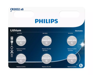 Bateri Philips CR2032P6/01B, mini lithium / 6 Bateri Philips CR2032P6/01B, mini lithium / 6