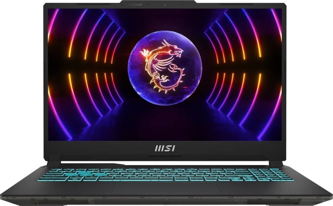 MSI Cyborg 15 A13VE-1613XPL Laptop, 15.6", Intel Core i5-13420H, 16 GB RAM, 512 GB SSD, NVIDIA GeForce RTX 4050, and black