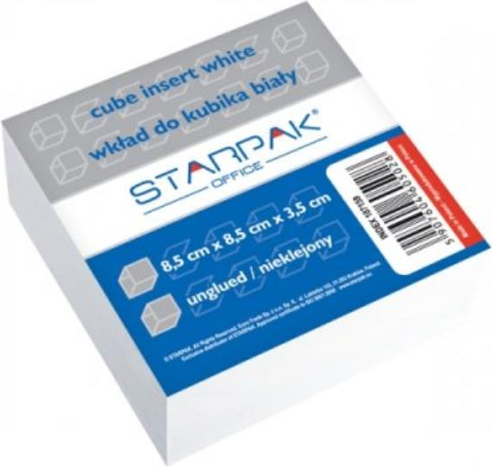 Letra ngjitëse Starpak Sticky Notes, 85x85mm, të bardha