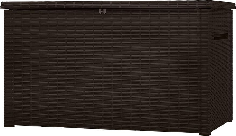 Kuti kopshti Keter Java Cushion Box, 870L, plastike rezistente, kafe