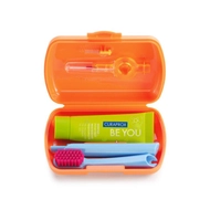 Set udhëtimi Curaprox, brushë, brushë interdentale & pastë, e portokalltë Set udhëtimi Curaprox, brushë, brushë interdentale & pastë, e portokalltë