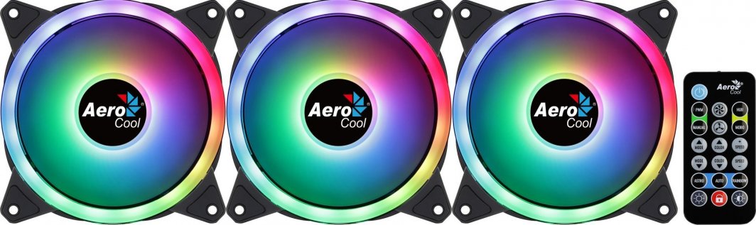 Ventilator Aerocool Duo 12 Pro 3-pack fan + Hub + Remote control