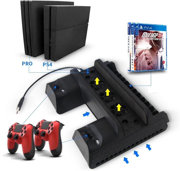 Aksesor ftohës DOBE për PS4, PS4 Slim, PS4 Pro