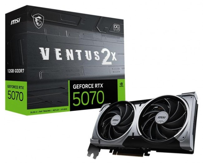 Kartelë grafike MSI GeForce RTX 5070 VENTUS 2X OC 12GB DLSS 4