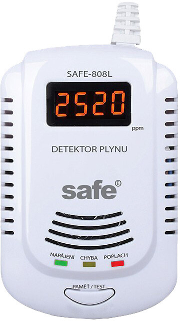 Detektor gazi SAFE 808L, ekran LCD