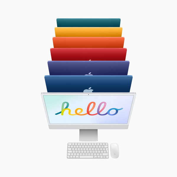 Apple iMac 24", M1 8-core, 8GB, 256GB, 7-core GPU, Silver