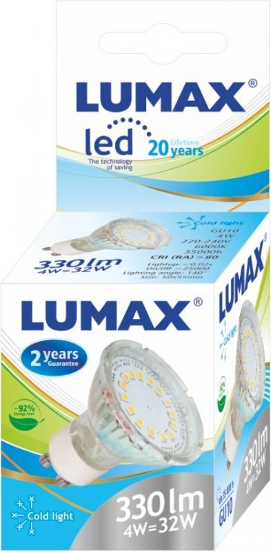 Poç elektrik LED Best Service, MR16, GU10, 4W, 330lm, CW 860 140 ° SMD, e bardhë e ftohtë 