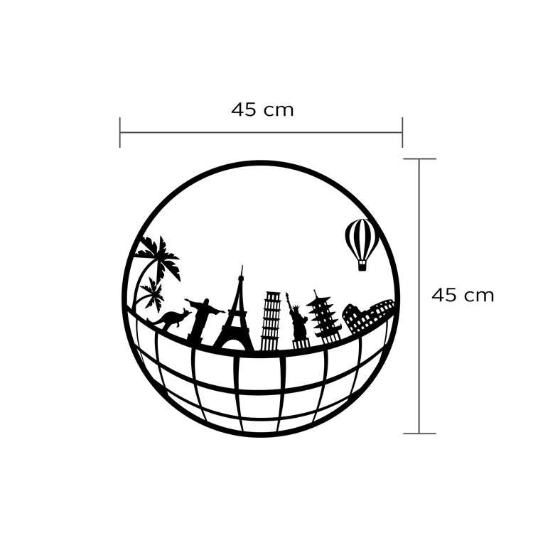 Dekor metalik Decortie Travel, (45 x 45cm)