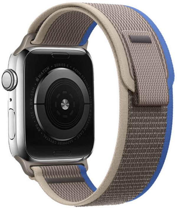 Rrip ore 4wrist për Apple Trail Loop 42/44/45/49mm, i hirtë/kaltër