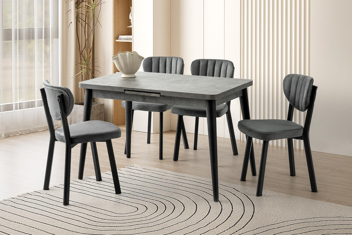 Set tavolina SAG Metal – e zezë / gri
