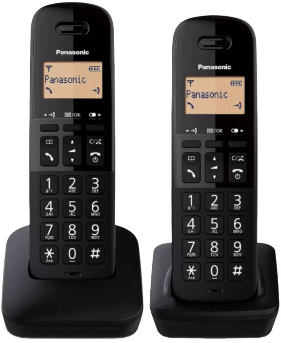 Set telefona Panasonic KX-TGB612FXB, të zi