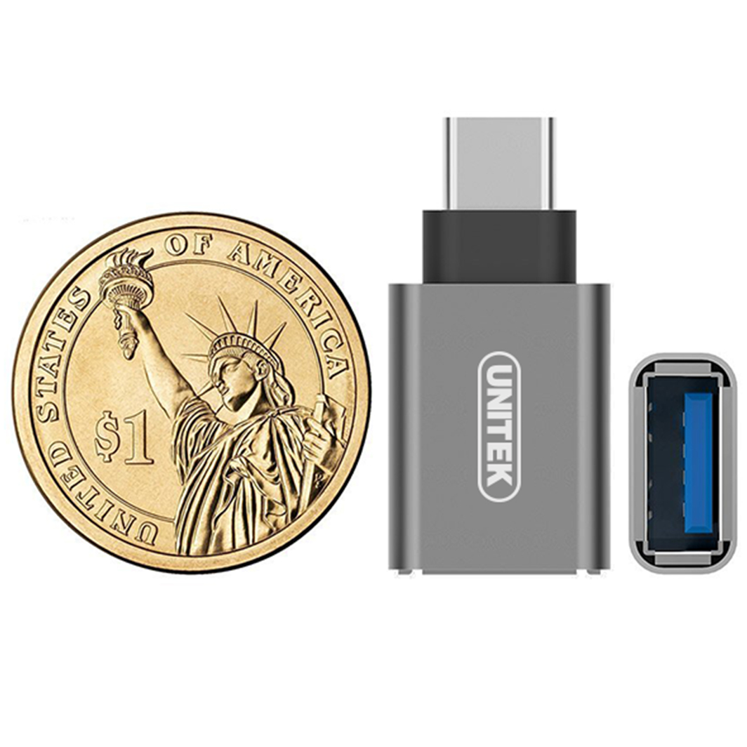 Адаптер USB A - USB C, сив