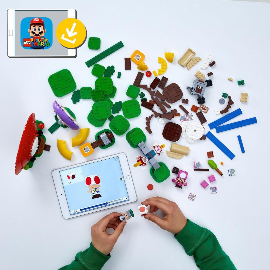 Lego Super Mario Toad Is Looking For The Treasure, 464 elemente