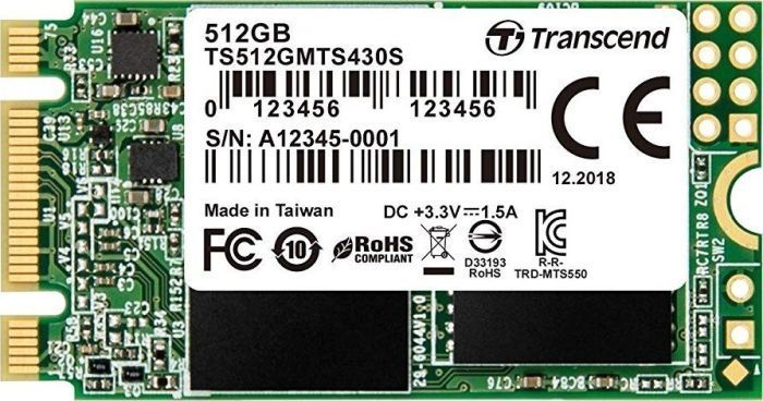 Disk SSD Transcend 430S, 512GB, M.2 2242 SATA III Disk SSD Transcend 430S, 512GB, M.2 2242 SATA III
