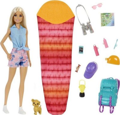 Kukull Barbie Mattel Camping Doll - Malibu + aksesorë (HDF73)