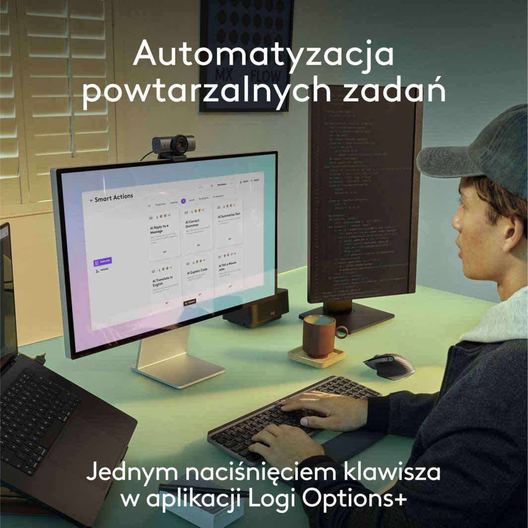 Tastierë Logitech MX, wireless, US INTL, grafit dhe e zezë