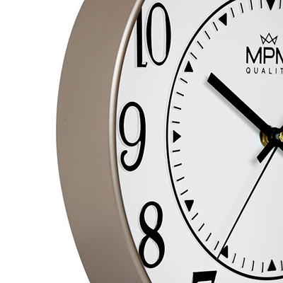Orë muri MPM Quality Horizons E01.4369.23, e bardhë/bezhë