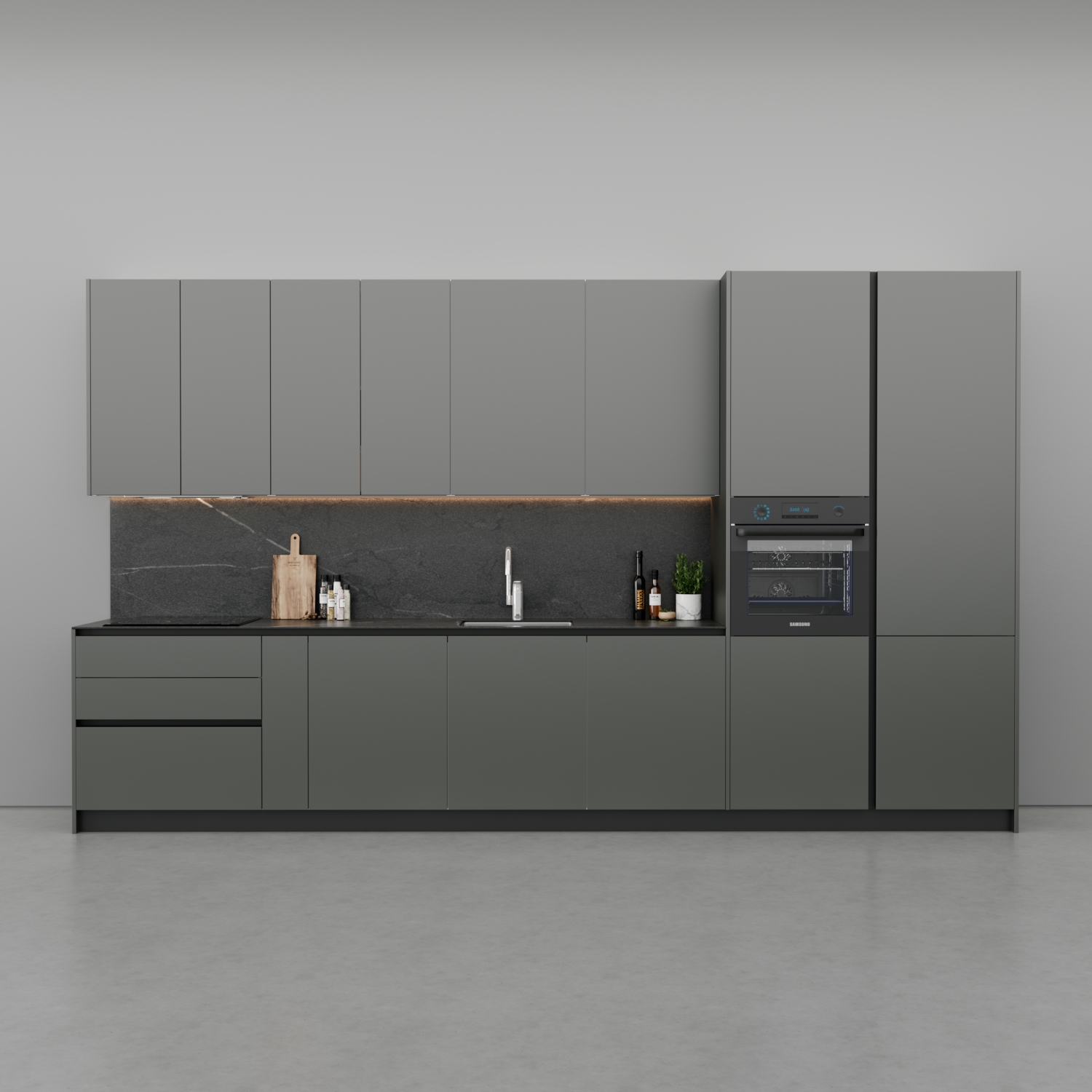 Kuzhinë IMMIGRAND SYSTEMS, Lineare, Techno Grey