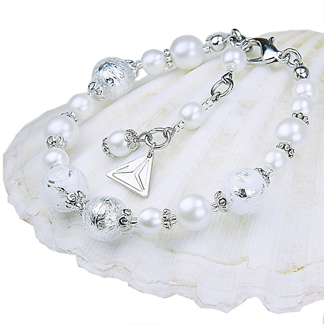 Byzylyk Lampglas Elegant White Lace BP1