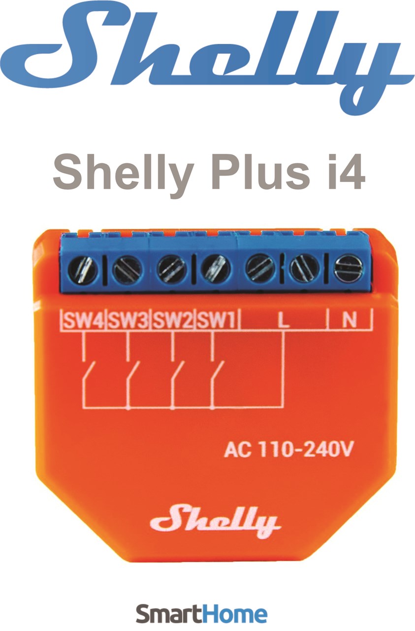 Kontroller Shelly Plus i4 - i menaxhueshëm me WiFi dhe Bluetooth